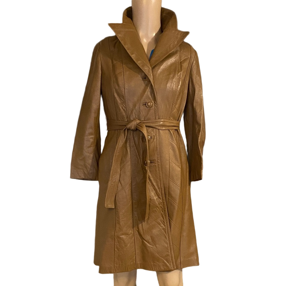 Leather 1970’s Long Vintage Coat